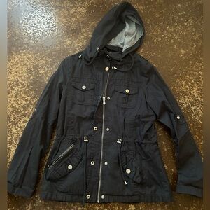 Gray Hooded YMI Jacket with Pockets